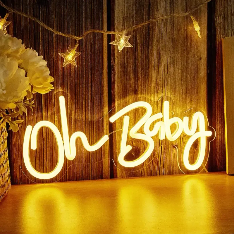 LED Neon 'Oh Baby' USB Sign 4