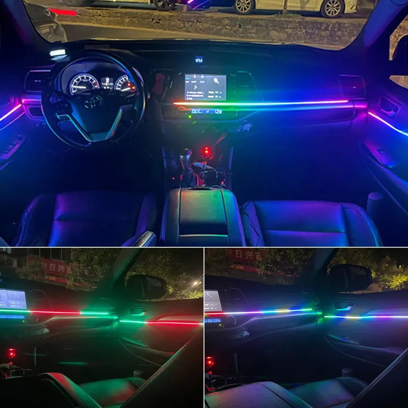 64 Color RGB Car Ambient LED Light Strip 6
