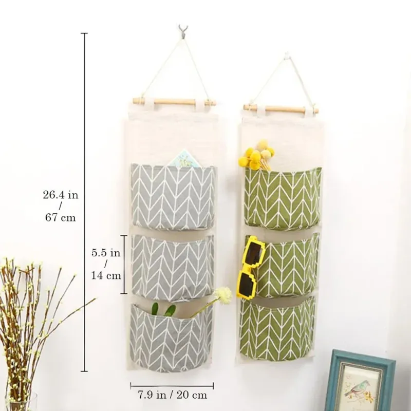 3-Pocket Hanging Organizer with Bear Flamingo Design 6