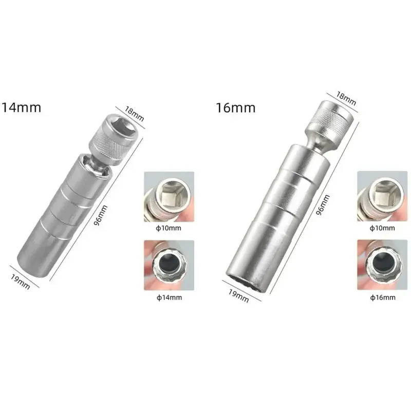 14mm 16mm Spark Plug Socket Wrench Adapter 2