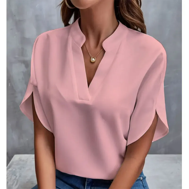 Women's V-Neck Chiffon Casual Blouse 6