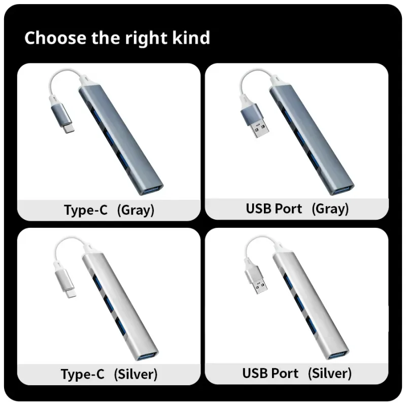 4-Port USB-C Hub with OTG 6