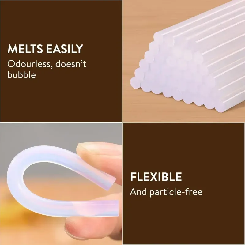 50Pcs Transparent Hot Melt Glue Sticks 6
