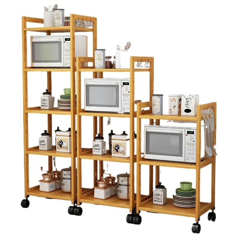 Bamboo Narrow Space Organizer Cabinet 6