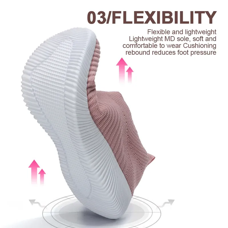 Pink Soft Slip-On Women's Sneakers 5