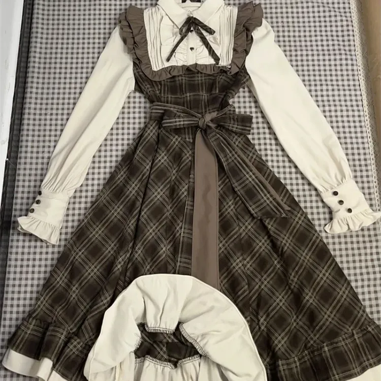 Vintage Plaid Midi Dress 1