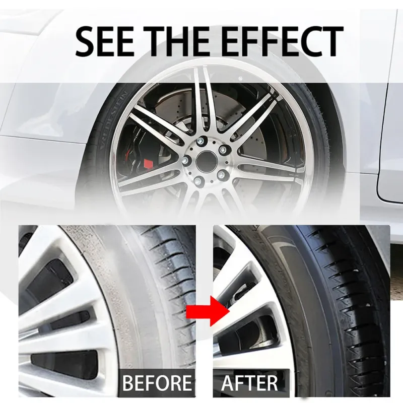 Tire Wax Shine & Wheel Polishing Kit 5