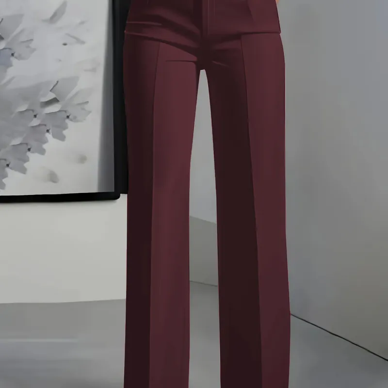Women's High-Waisted Straight Suit Pants 6