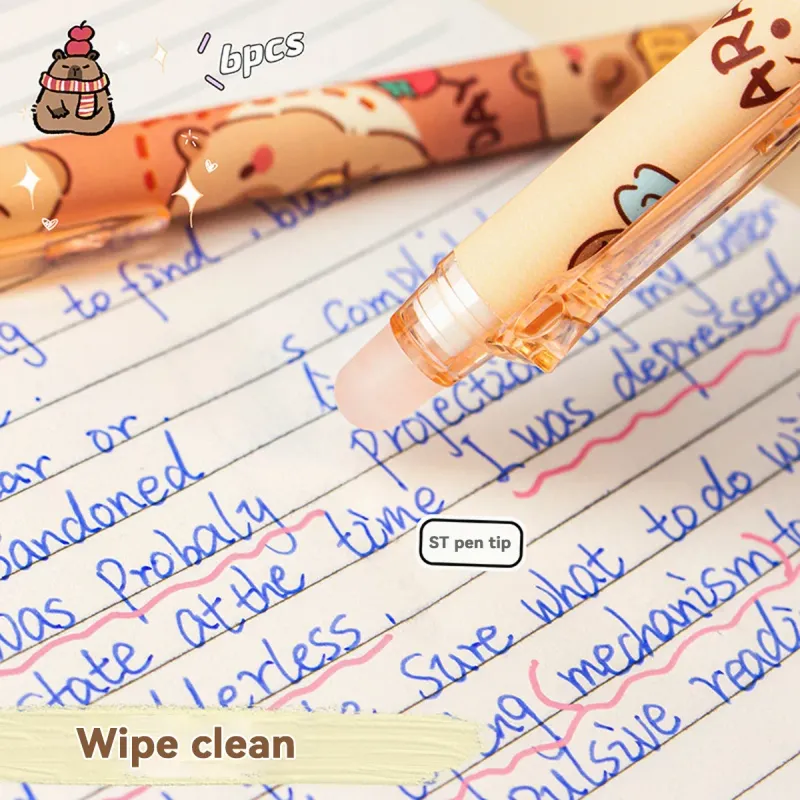 Capybara Kawaii Gel Pens Set 4