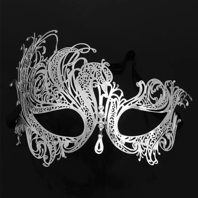 Skull Metal Rhinestone Masquerade Mask 4