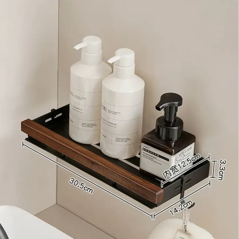 Walnut Corner Bathroom Shelf 3