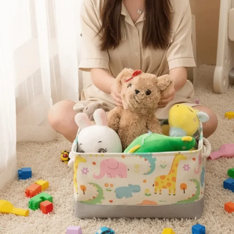 Cartoon Canvas Storage Basket 2