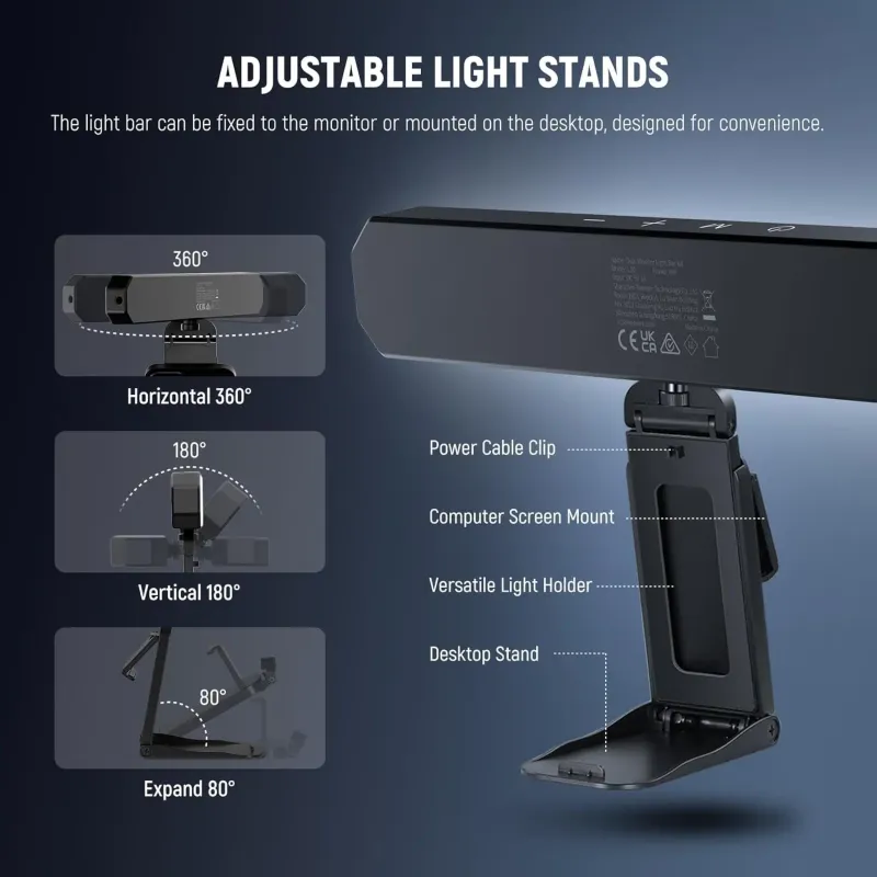 NEEWER 6W Bi-Color Monitor Light Bar Lamp 6