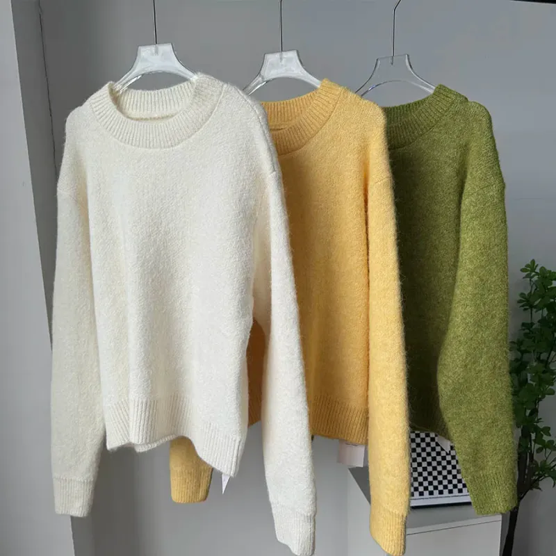 Oversized Wool Knit Pullover Sweater 6