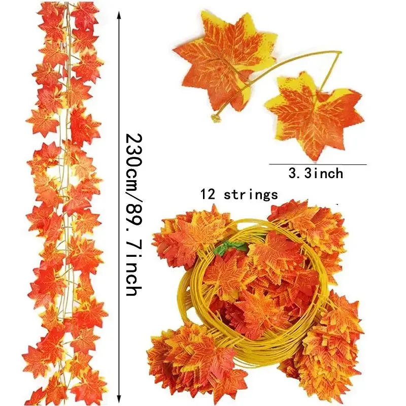 Artificial Maple Leaf Fall Garland 6