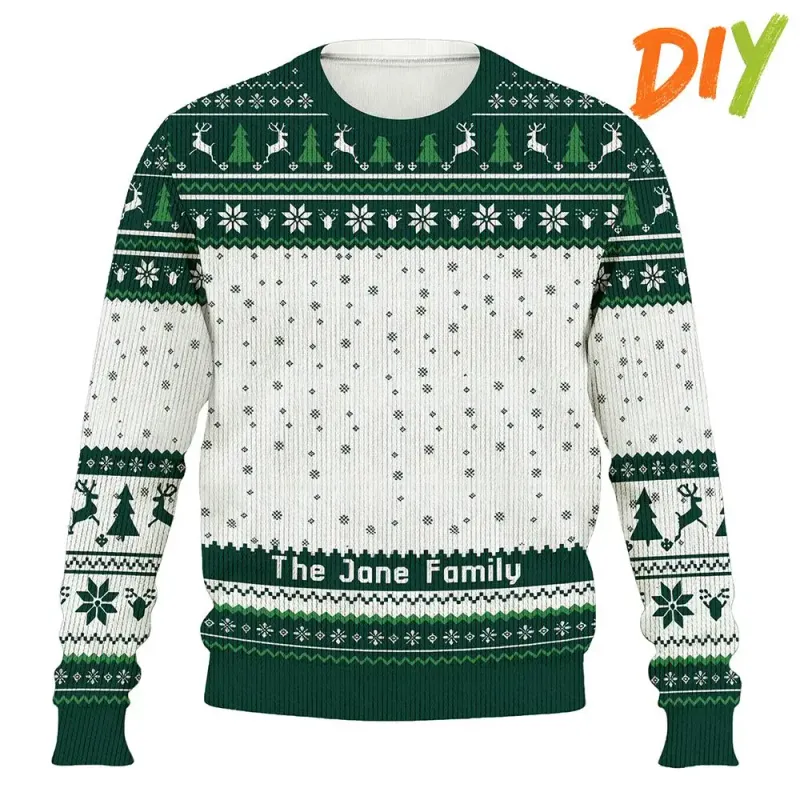 DIY Photo Print Family Christmas Sweater 5