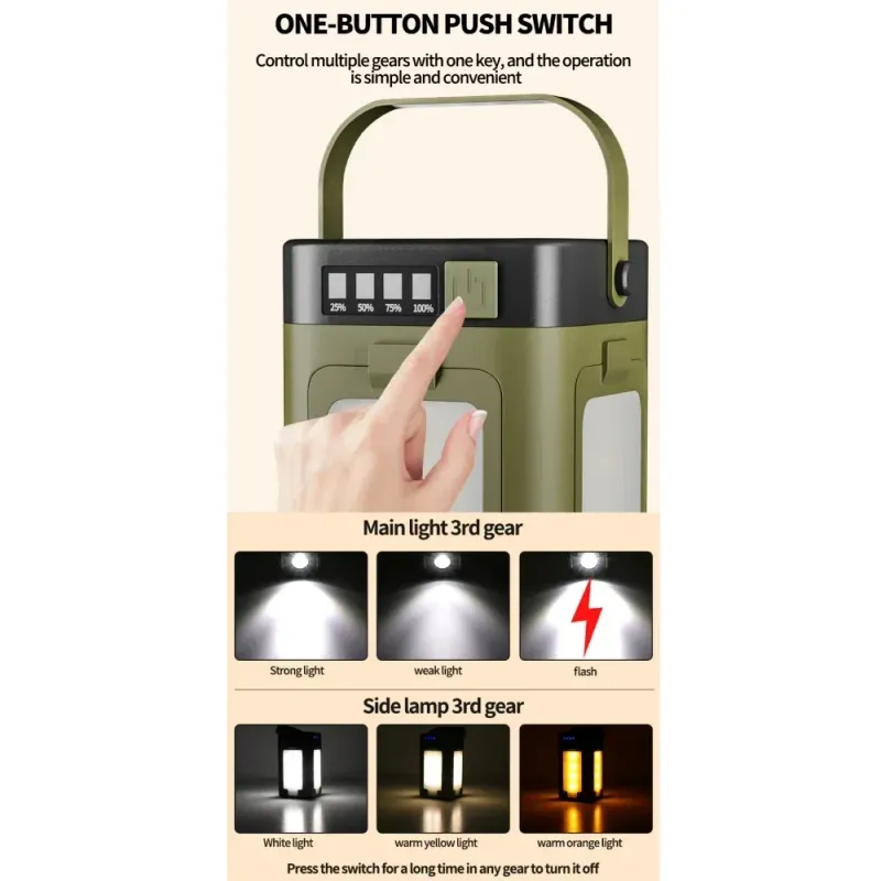 Solar Camping Light with Power Bank 5