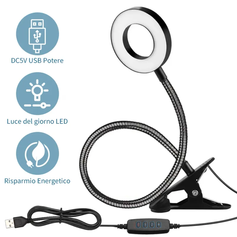 48 LED Clip-On USB Desk Reading Lamp 1