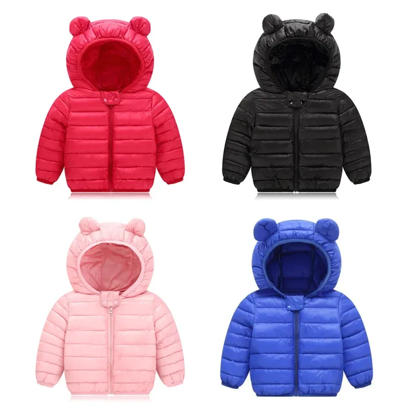 Kids Light Down Coat with Ear Hoodie 1