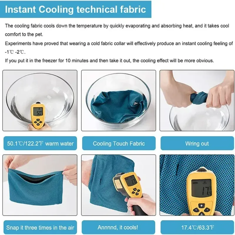 Instant Cooling Dog Collar Bandana 6