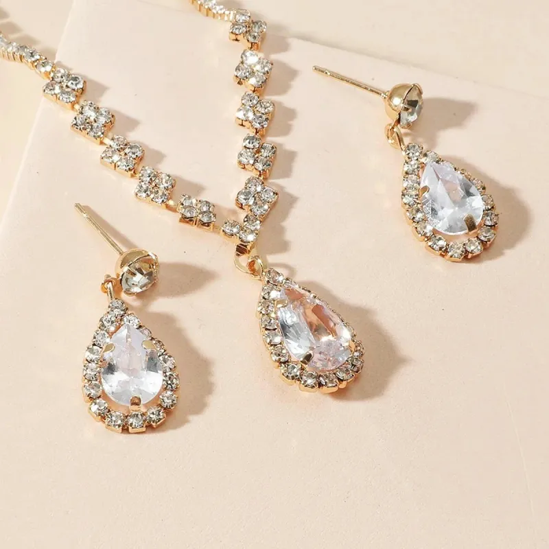Feng Shui Drop Necklace & Earrings Two Piece Set 4