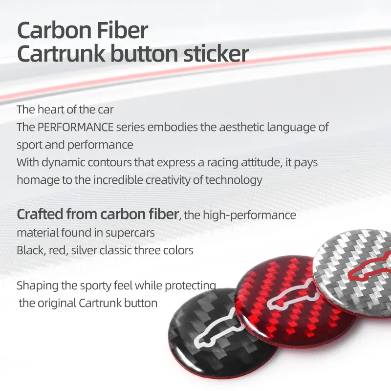 Carbon Fiber Trunk Switch Trim for Tesla 3