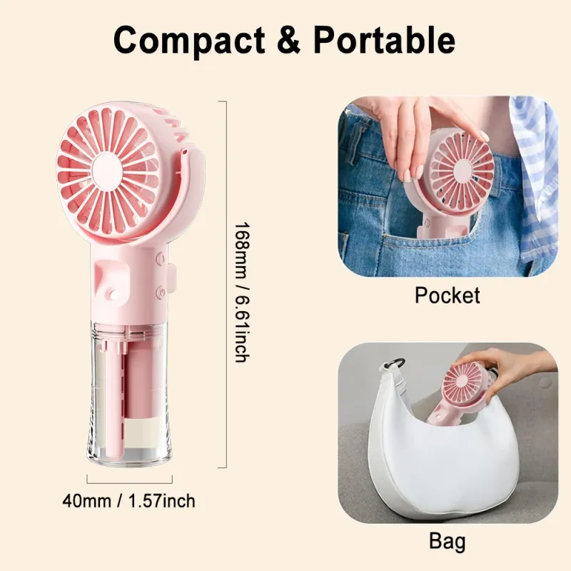 Mini Handheld Humidifier Fan USB 5