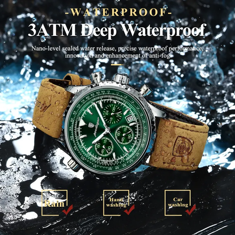 POEDAGAR Men's Chronograph Watch 3