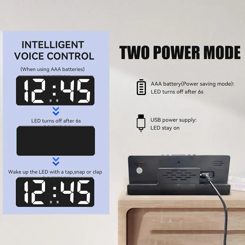 Adjustable Brightness Digital Alarm Clock 3