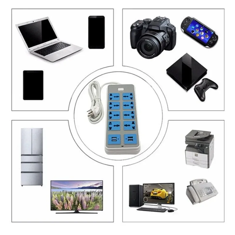 ABAN 8-Outlet Surge Protector Power Strip with 4 USB Ports 4