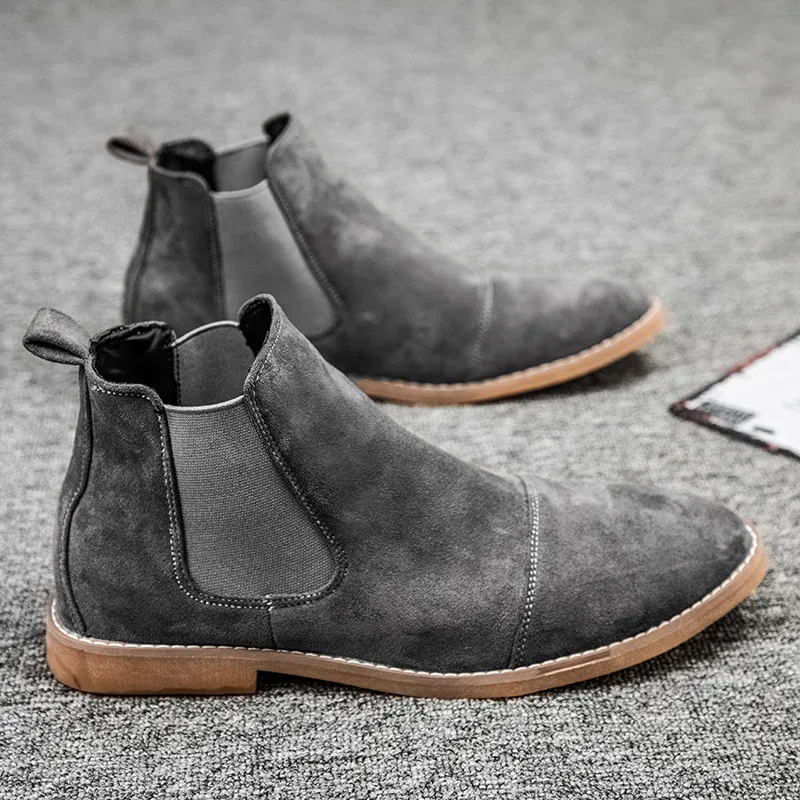 Men's Suede Chelsea Boots Slip-On 2