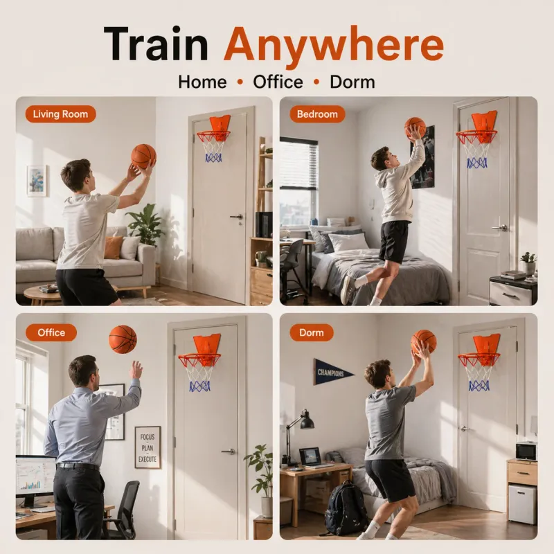 Silent Indoor Foam Basketball Hoop Set 6