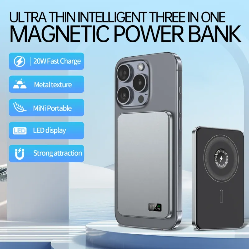 Ultra Thin Alloy Magnetic Power Bank 1