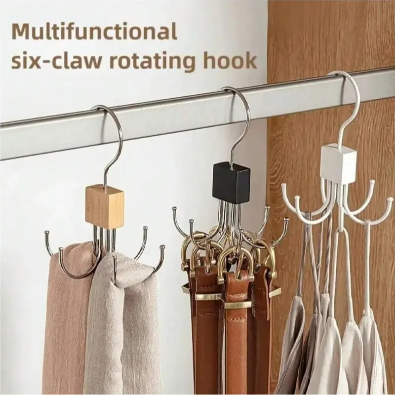 6 Hook Rotating Belt & Tie Hanger 6