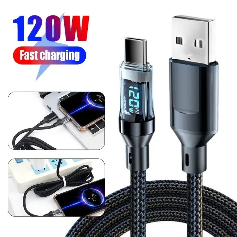 120W Dual USB C Fast Charging Cable 6