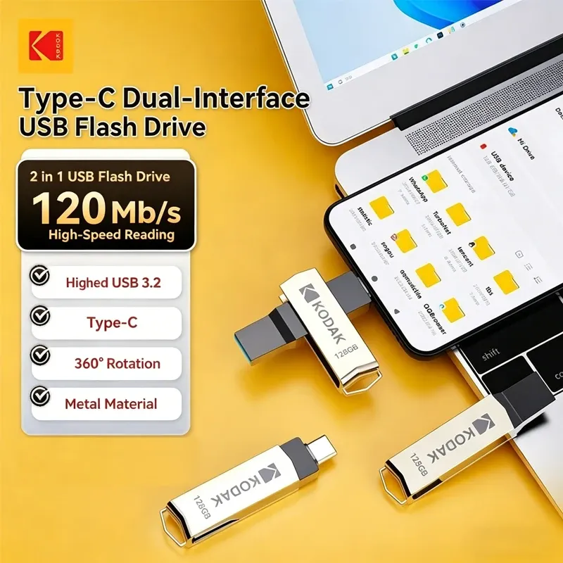 KODAK K273 Dual USB-C Flash Drive 2