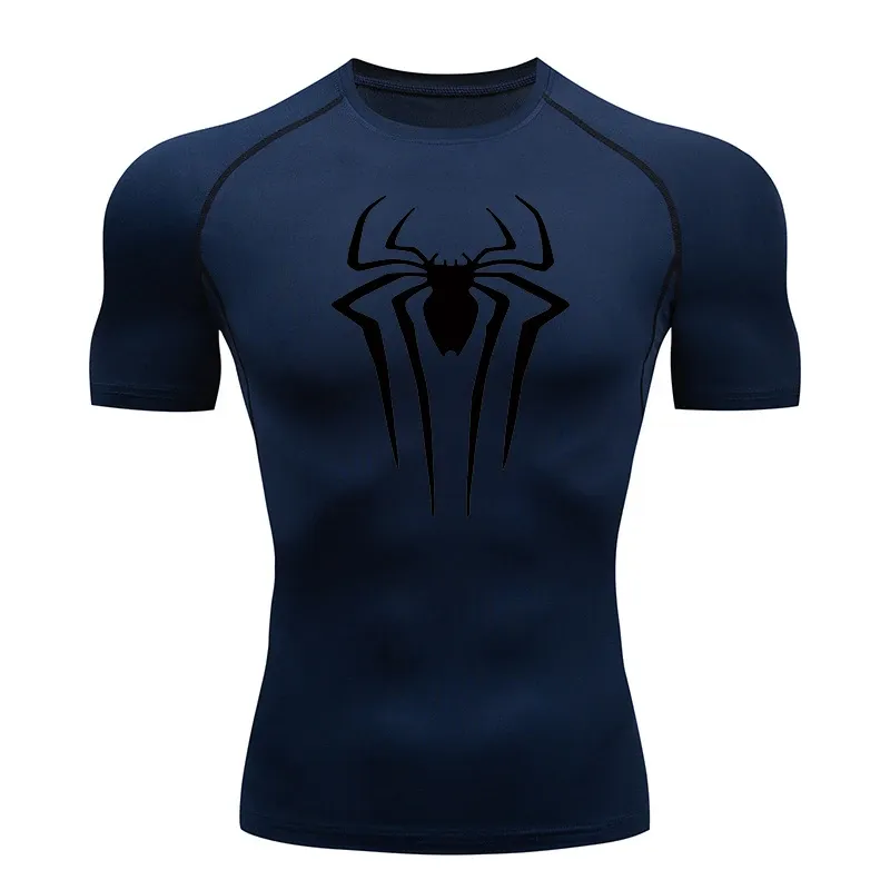 Spider Print Men's Compression Shirt 2