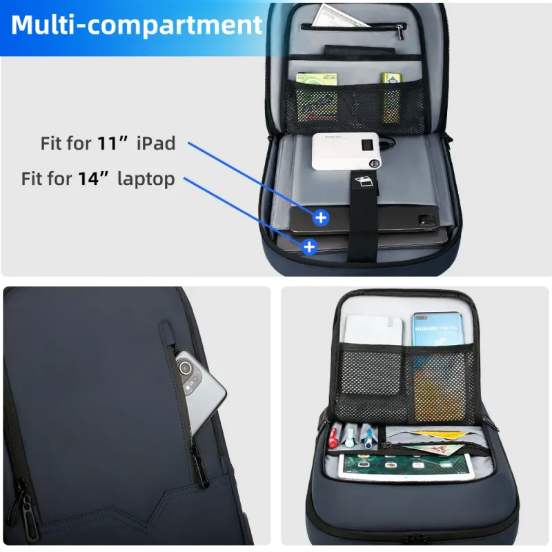 HK Slim Waterproof Laptop Backpack 6