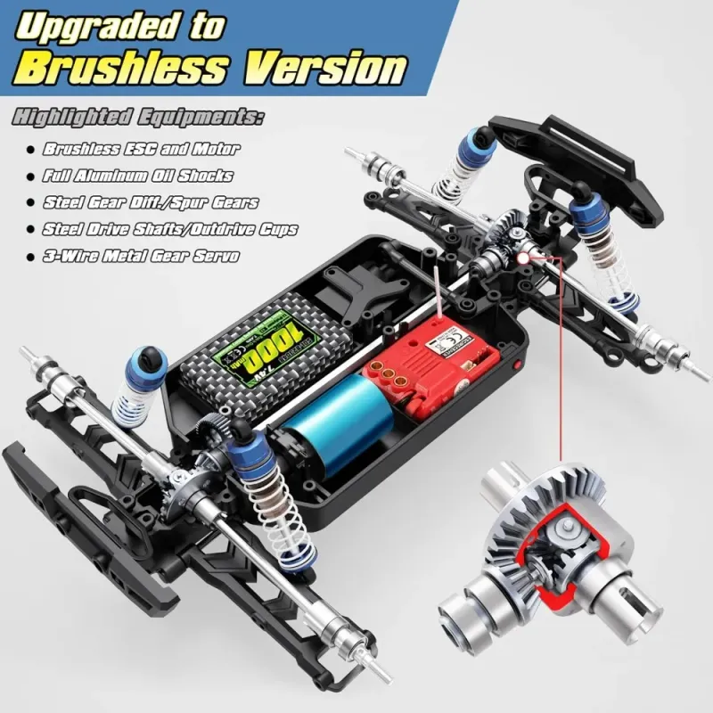 1/18 Scale 4WD Brushless RC Truck 2