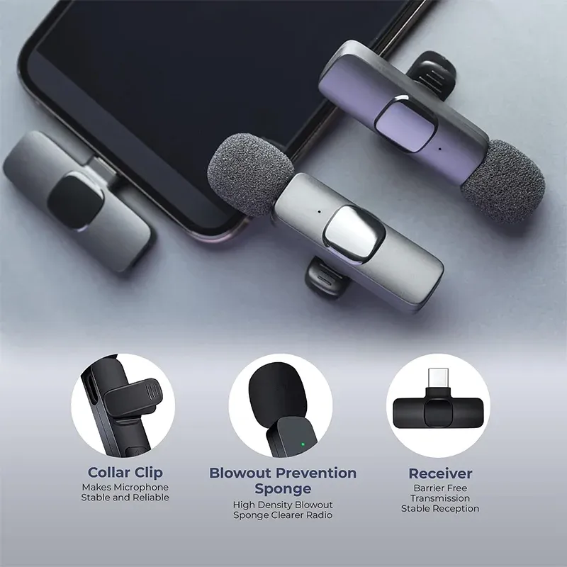 Wireless Lavalier Mic for iPhone & Android 3
