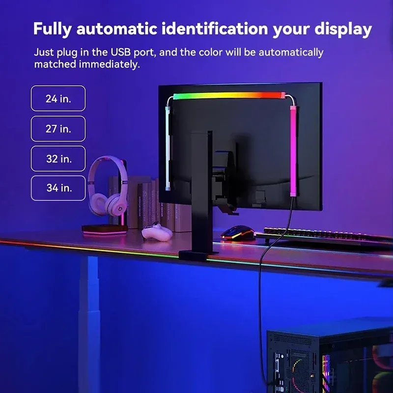 RGBIC Gaming LED Strip with Screen Sync 6