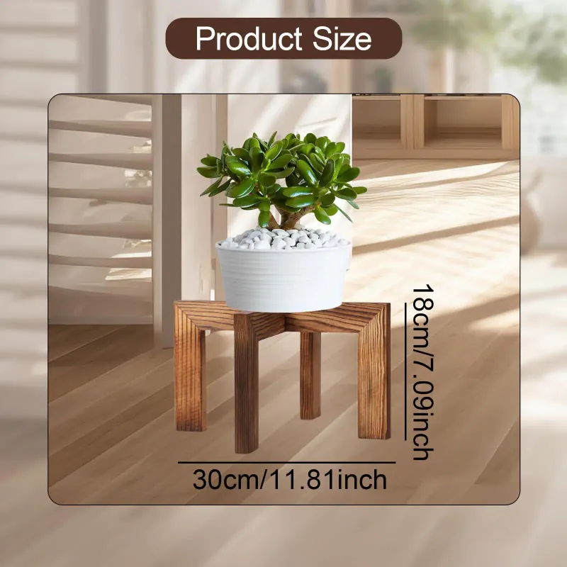 Minimalist Wooden Plant Stand 4