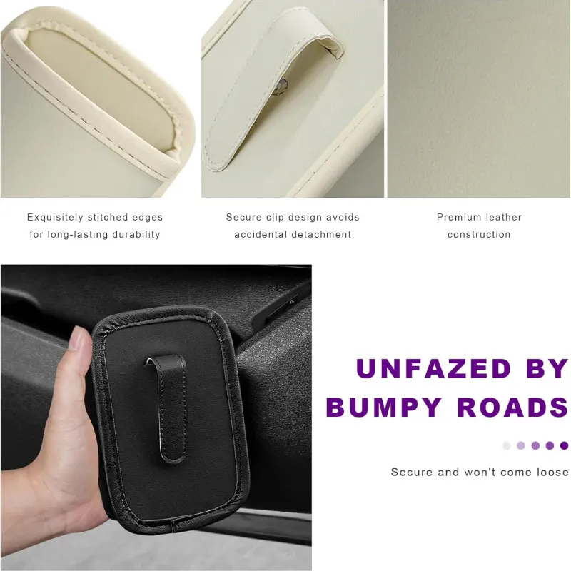 PU Leather Car Door Cup Holder Organizer 5