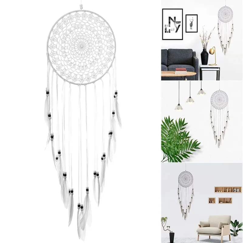 Macrame Leaf Dream Catcher Wall Hanging 5