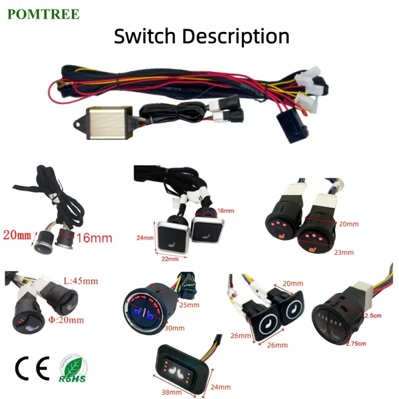 100W Universal Car Seat Heater Kit 2