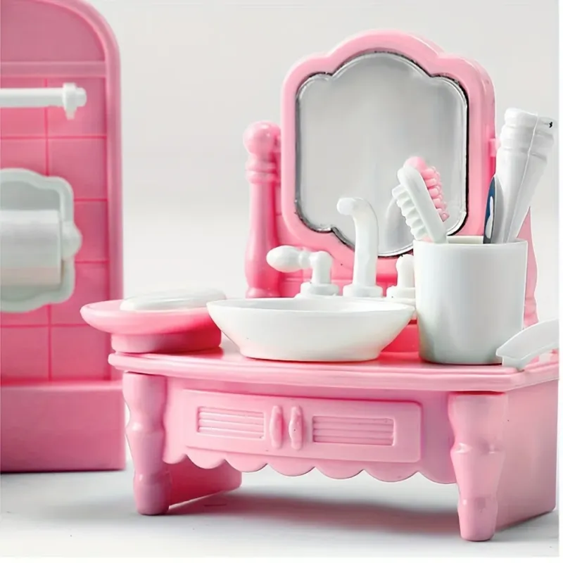 Pink Mini Dollhouse Furniture Set 3