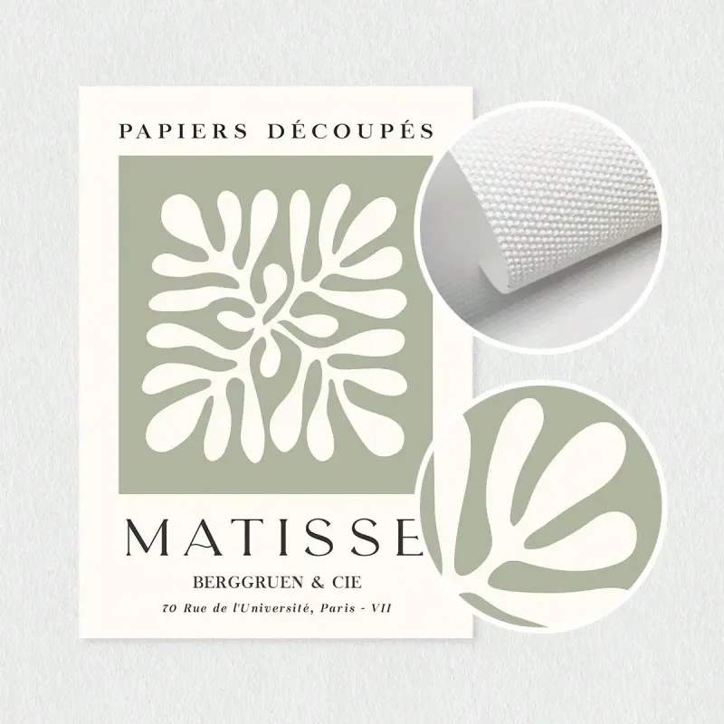 Sage Green Matisse Wall Art Set 2