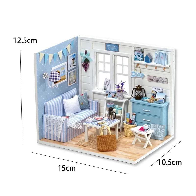 DIY Miniature Dollhouse 3D Puzzle Kit 6