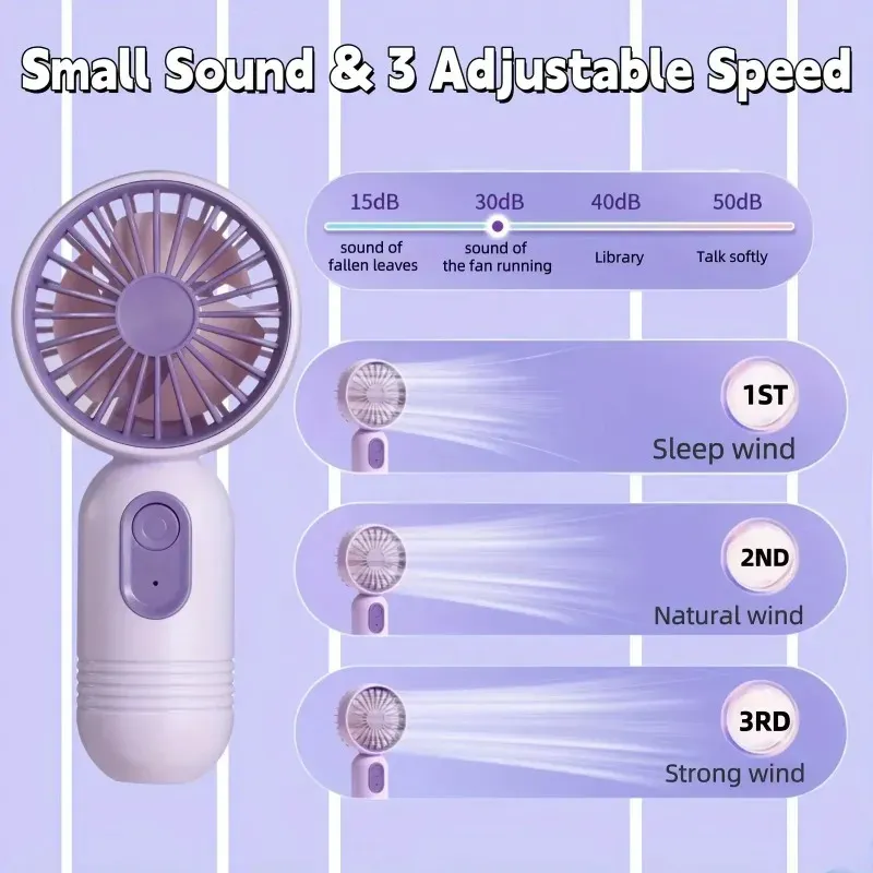 Mini Handheld USB Rechargeable Fan 4