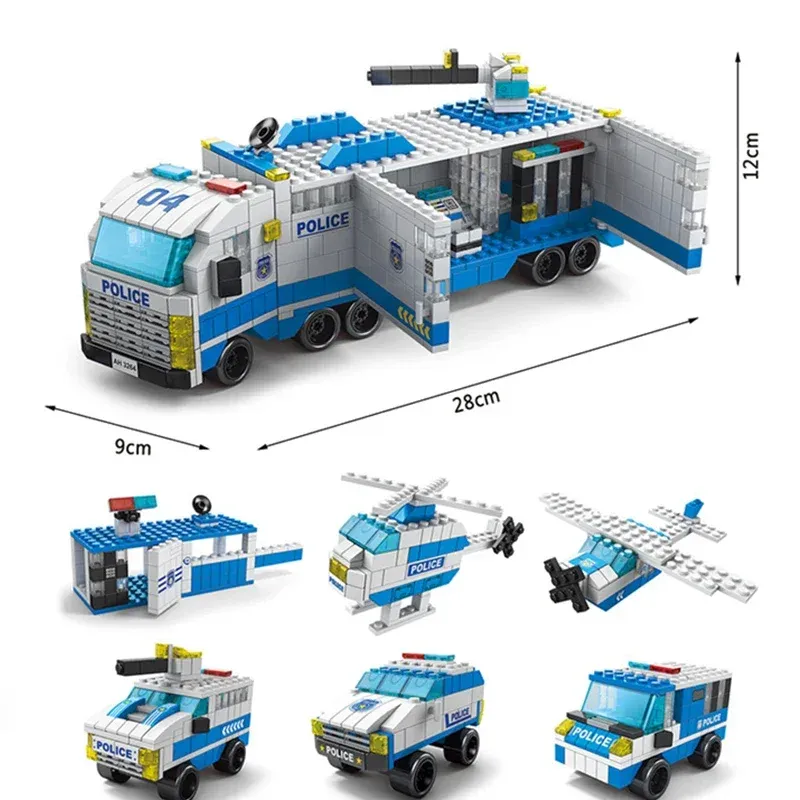 6-in-1 City Vehicle Building Blocks Set 5